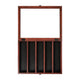 Mahogany,14.5"W x 2.75"D x 17.75"H |#| Wooden Medals Display Case with 4 Removable Shelves in Mahogany - 14.5x17.5