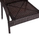 Espresso |#| Indoor/Outdoor Stacking Steel Framed Espresso Wicker Dining Armchairs - 4 Pack