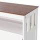 Walnut Top/White Frame |#| Classic Sideboard and Buffet Cabinet with Open and Closed Storage - White/Walnut