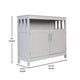 Gray |#| Classic Sideboard and Buffet Cabinet with Open and Closed Storage - Gray