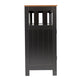 Walnut Top/Black Frame |#| Classic Sideboard and Buffet Cabinet with Open and Closed Storage - Black/Walnut