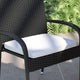 Cream |#| All-Weather Non-Slip Wicker Chair Cushion with Ties & Comfort Foam Core - Cream
