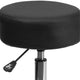 Backless Black Adjustable Multi-Purpose Ergonomic Stool With Chrome Base