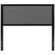 Dark Gray,Full |#| Full Size Upholstered Metal Panel Headboard in Dark Gray Fabric