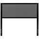 Dark Gray,Full |#| Full Size Upholstered Metal Panel Headboard in Dark Gray Fabric