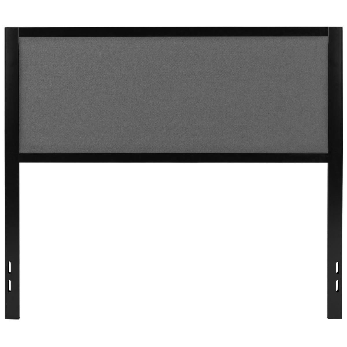 Dark Gray,Full |#| Full Size Upholstered Metal Panel Headboard in Dark Gray Fabric