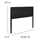 Black,Full |#| Full Size Upholstered Metal Panel Headboard in Black Fabric