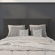 Black,Full |#| Full Size Upholstered Metal Panel Headboard in Black Fabric