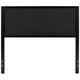 Black,Full |#| Full Size Upholstered Metal Panel Headboard in Black Fabric