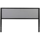 Light Gray,King |#| King Size Upholstered Metal Panel Headboard in Light Gray Fabric