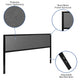 Dark Gray,King |#| King Size Upholstered Metal Panel Headboard in Dark Gray Fabric