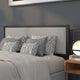 Light Gray,Queen |#| Queen Size Upholstered Metal Panel Headboard in Light Gray Fabric