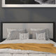 Light Gray,Queen |#| Queen Size Upholstered Metal Panel Headboard in Light Gray Fabric