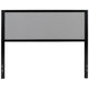 Light Gray,Queen |#| Queen Size Upholstered Metal Panel Headboard in Light Gray Fabric