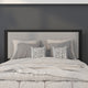 Light Gray,Full |#| Full Size Upholstered Metal Panel Headboard in Light Gray Fabric