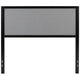 Light Gray,Full |#| Full Size Upholstered Metal Panel Headboard in Light Gray Fabric