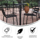 Black |#| Indoor/Outdoor 23.5inch Round Aluminum Bar Height Table with Cross Base - Black