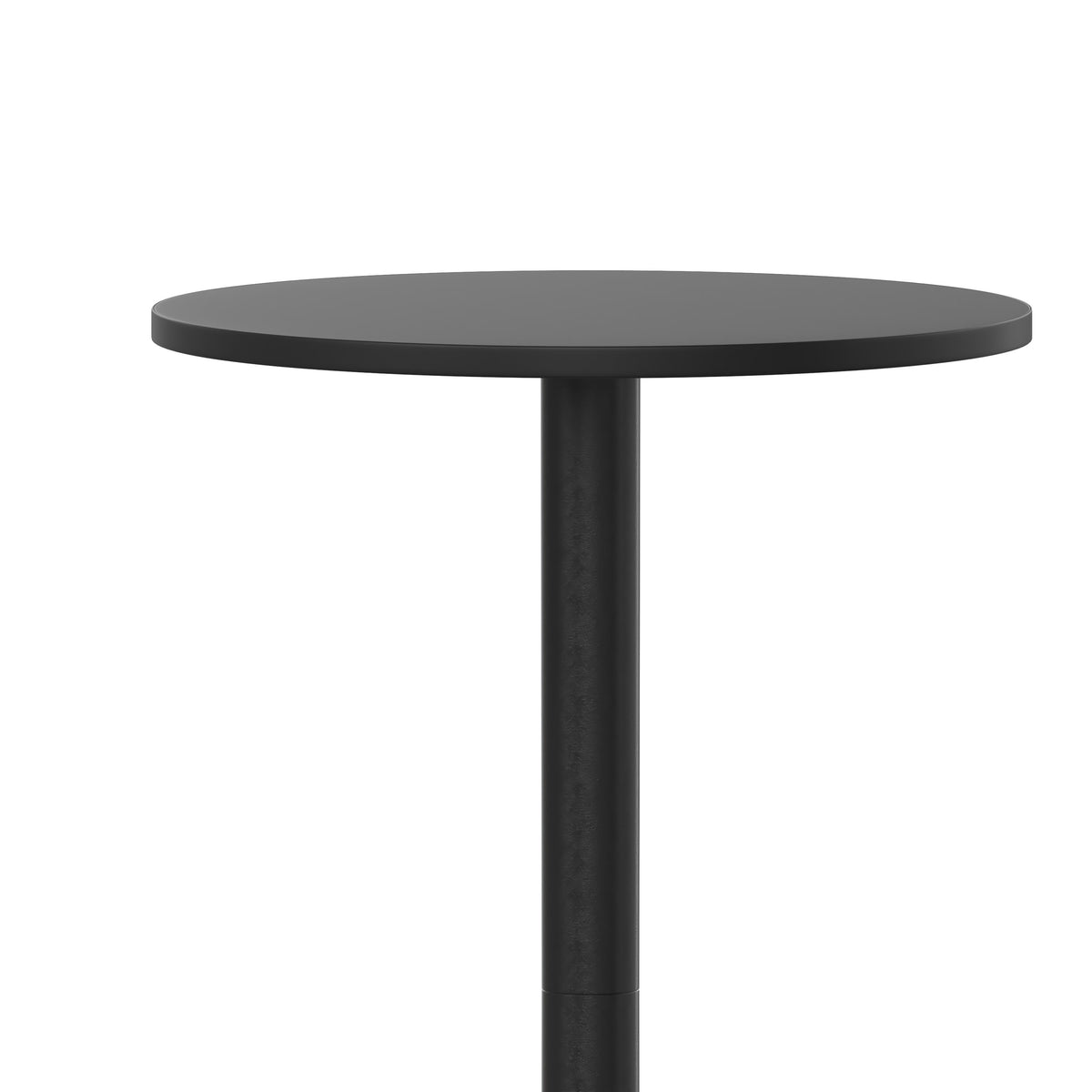 Black |#| Indoor/Outdoor 23.5inch Round Aluminum Bar Height Table with Cross Base - Black