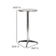 Aluminum |#| Indoor/Outdoor 23.5inchH Aluminum Round Bar Height Table with Cross Base