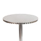 Aluminum |#| Indoor/Outdoor 23.5inchH Aluminum Round Bar Height Table with Cross Base