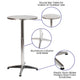 Aluminum |#| Indoor/Outdoor 23.5"H Aluminum Round Bar Height Table with Cross Base