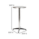 Aluminum |#| Indoor/Outdoor 23.5"H Aluminum Round Bar Height Table with Cross Base