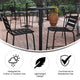 Black |#| Indoor/Outdoor 23.5" Round Aluminum Bar Height Table with Cross Base - Black