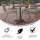 Bronze |#| 23.5inch Square Metal Smooth Top Indoor-Outdoor Table with Base - Bronze