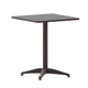 Bronze |#| 23.5inch Square Metal Smooth Top Indoor-Outdoor Table with Base - Bronze