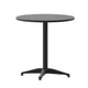 Black |#| 27.5inch Round Metal Smooth Top Indoor-Outdoor Table with Base - Black