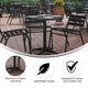 Black |#| 27.5inch Round Metal Smooth Top Indoor-Outdoor Table with Base - Black