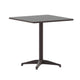 Bronze |#| 27.5inch Square Metal Smooth Top Indoor-Outdoor Table with Base - Bronze