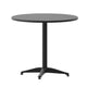 Black |#| 31.5inch Round Metal Smooth Top Indoor-Outdoor Table with Base - Black