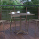 Bronze |#| 31.5inch Square Metal Smooth Top Indoor-Outdoor Table with Base - Bronze