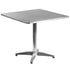 Mellie 31.5'' Square Aluminum Indoor-Outdoor Table with Base