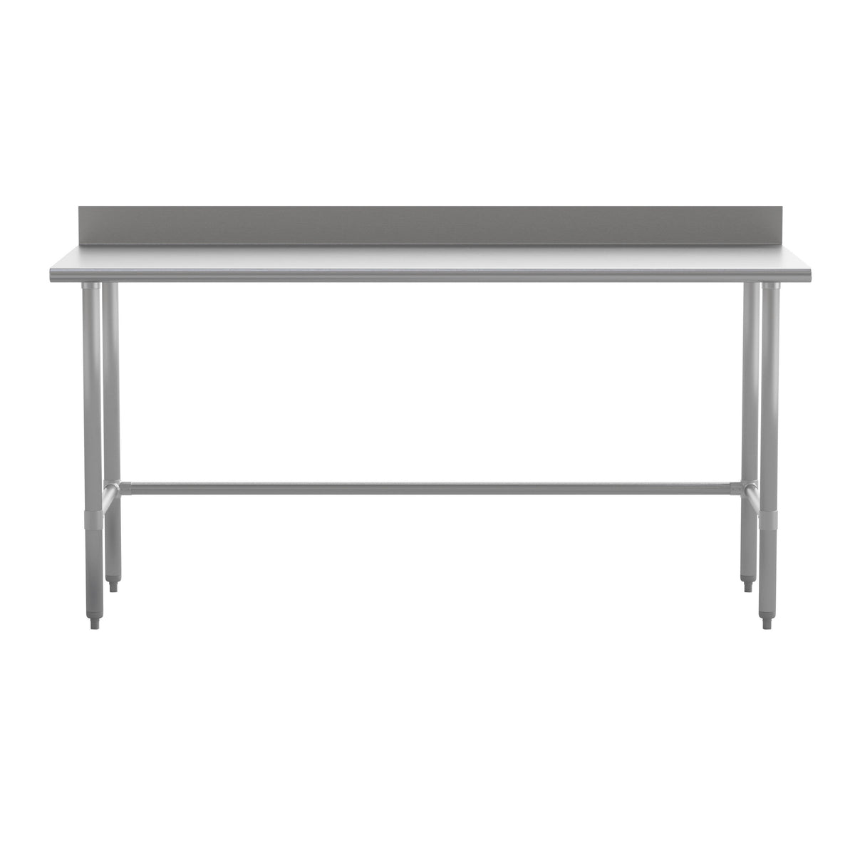72"W x 30"D x 38.5"H |#| Commercial Stainless Steel Kitchen Prep and Work Table with 4" Backsplash