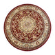 Burgundy,4' Octagon |#| Multipurpose Burgundy Persian Style Olefin Medallion Area Rug - 4x4 Octagon