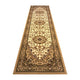 Ivory,3' x 10' |#| Multipurpose Persian Style Olefin Medallion Motif Area Rug in Ivory - 3' x 10'