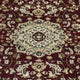 Burgundy,3' x 15' |#| Multipurpose Persian Style Olefin Medallion Area Rug in Burgundy - 3' x 15'