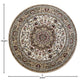 Ivory,5' Round |#| Multipurpose Ivory Persian Style Olefin Medallion Motif Area Rug - 5x5 Round