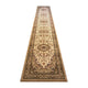 Ivory,3' x 15' |#| Multipurpose Persian Style Olefin Medallion Motif Area Rug in Ivory - 3' x 15'