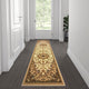 Ivory,2' x 7' |#| Multipurpose Persian Style Olefin Medallion Motif Area Rug in Ivory - 2' x 7'