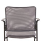 Gray |#| Comfort Gray Mesh Stackable Steel Side Chair with Arms - Reception Seating