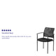 Black |#| Comfort Black Mesh Stackable Steel Side Chair with Arms - Reception Seating
