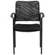 Black |#| Comfort Black Mesh Stackable Steel Side Chair with Arms - Reception Seating