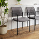 Gray |#| Comfort Gray Mesh Stackable Steel Side Chair with Arms - Reception Seating