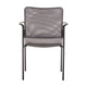 Gray |#| Comfort Gray Mesh Stackable Steel Side Chair with Arms - Reception Seating