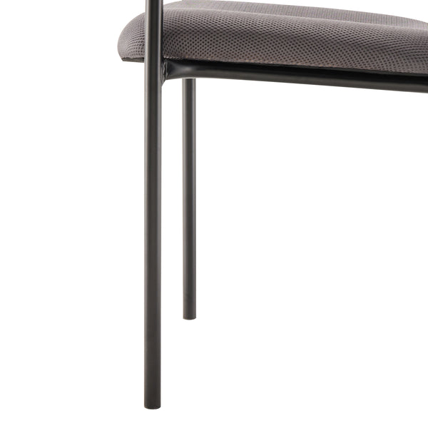 Gray |#| Comfort Gray Mesh Stackable Steel Side Chair with Arms - Reception Seating