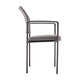 Gray |#| Comfort Gray Mesh Stackable Steel Side Chair with Arms - Reception Seating