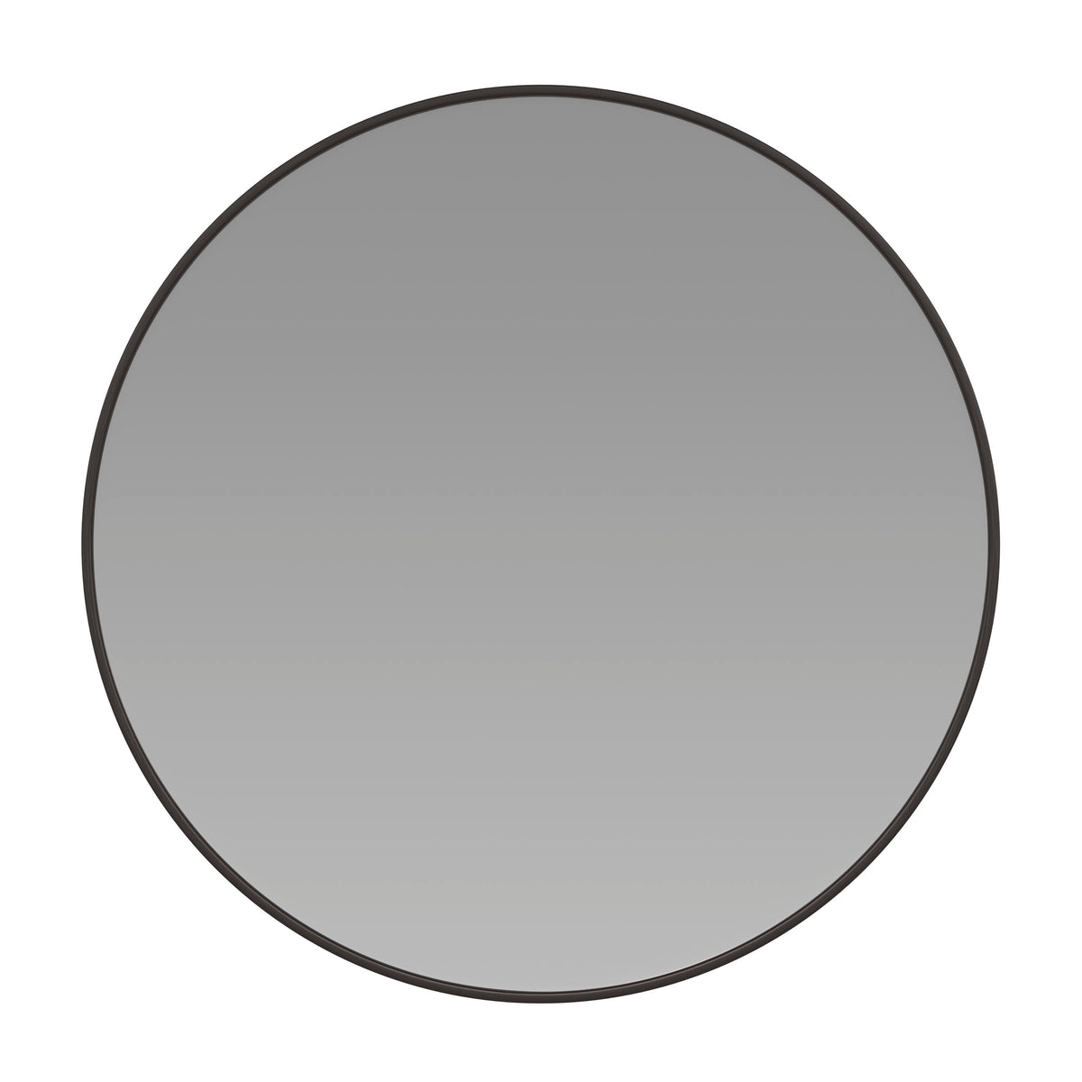 Black,36" Round |#| Accent Wall Mount Mirror with Black Aluminum Frame - 36" Round Wall Mirror